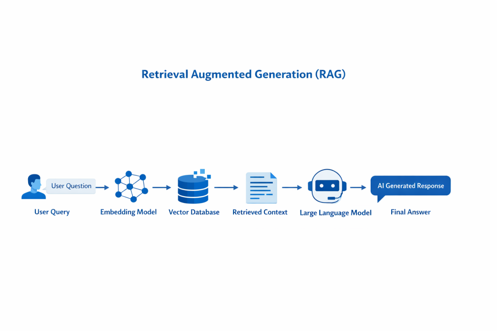 Diagrama RAG - cum accesează modelele de inteligență artificială informațiile externe